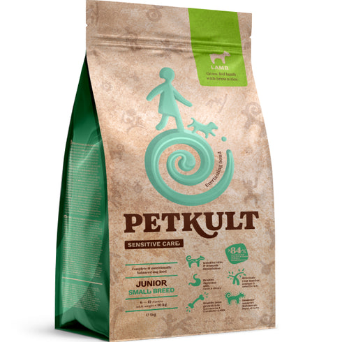 Hrana uscata pentru caini Petkult Sensitive Junior Talie Mica Miel si orez 1kg